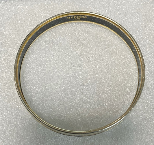 HERMES Cloisonné Enamel Bangle – Fish Motif