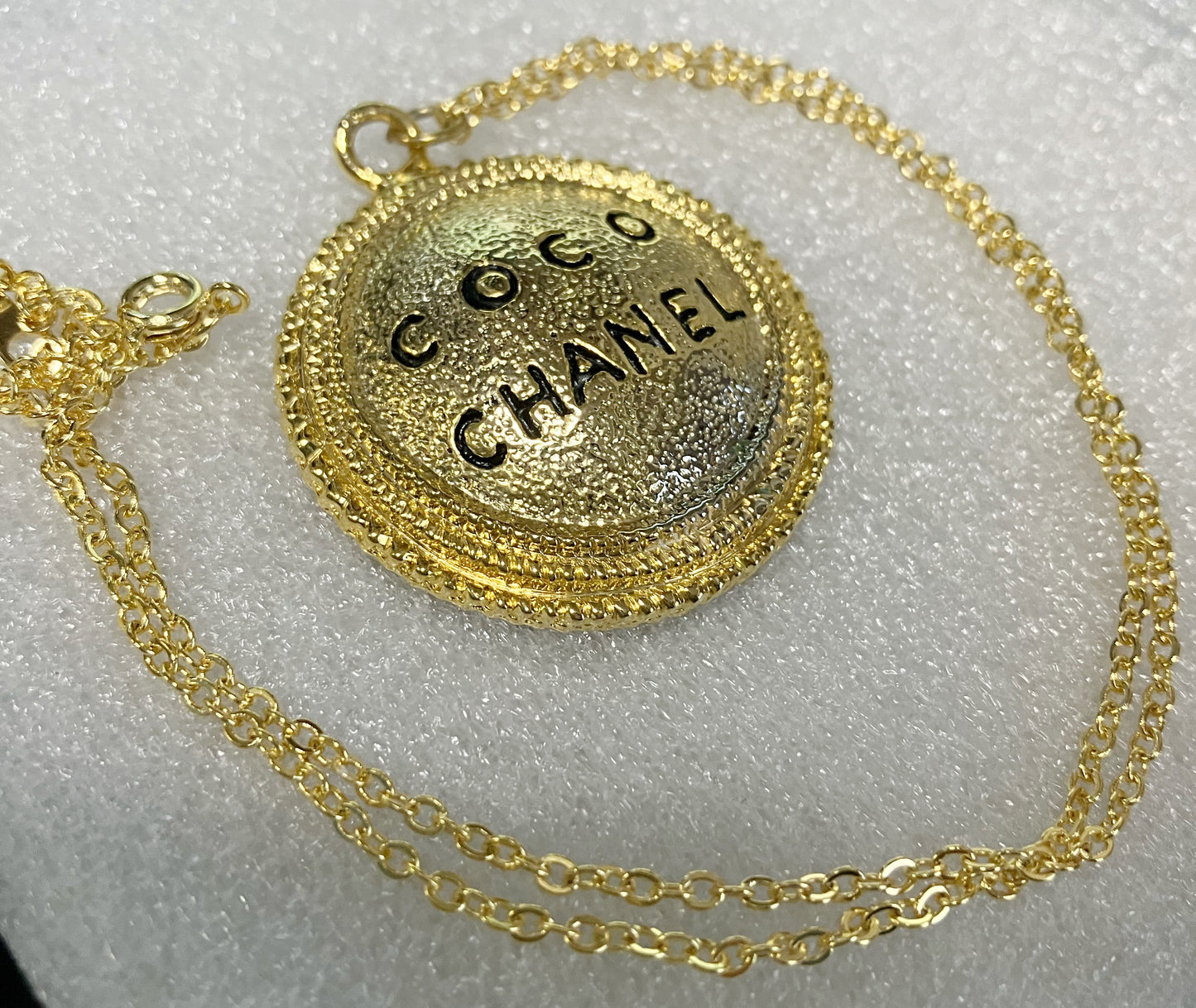 CHANEL Gold Necklace with Iconic COCO Logo