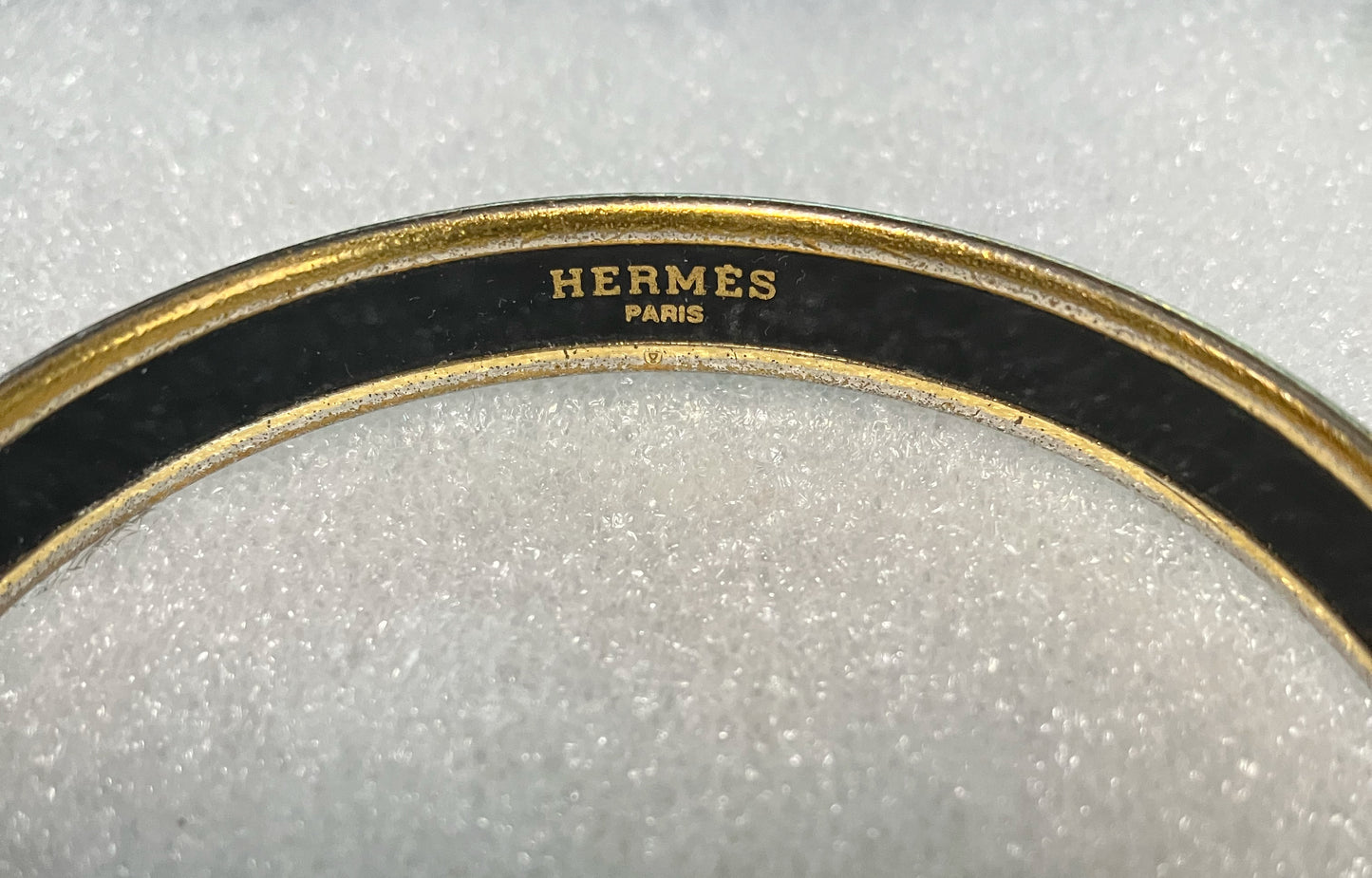 HERMES Cloisonné Enamel Bangle – Fish Motif