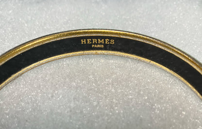 HERMES Cloisonné Enamel Bangle – Fish Motif