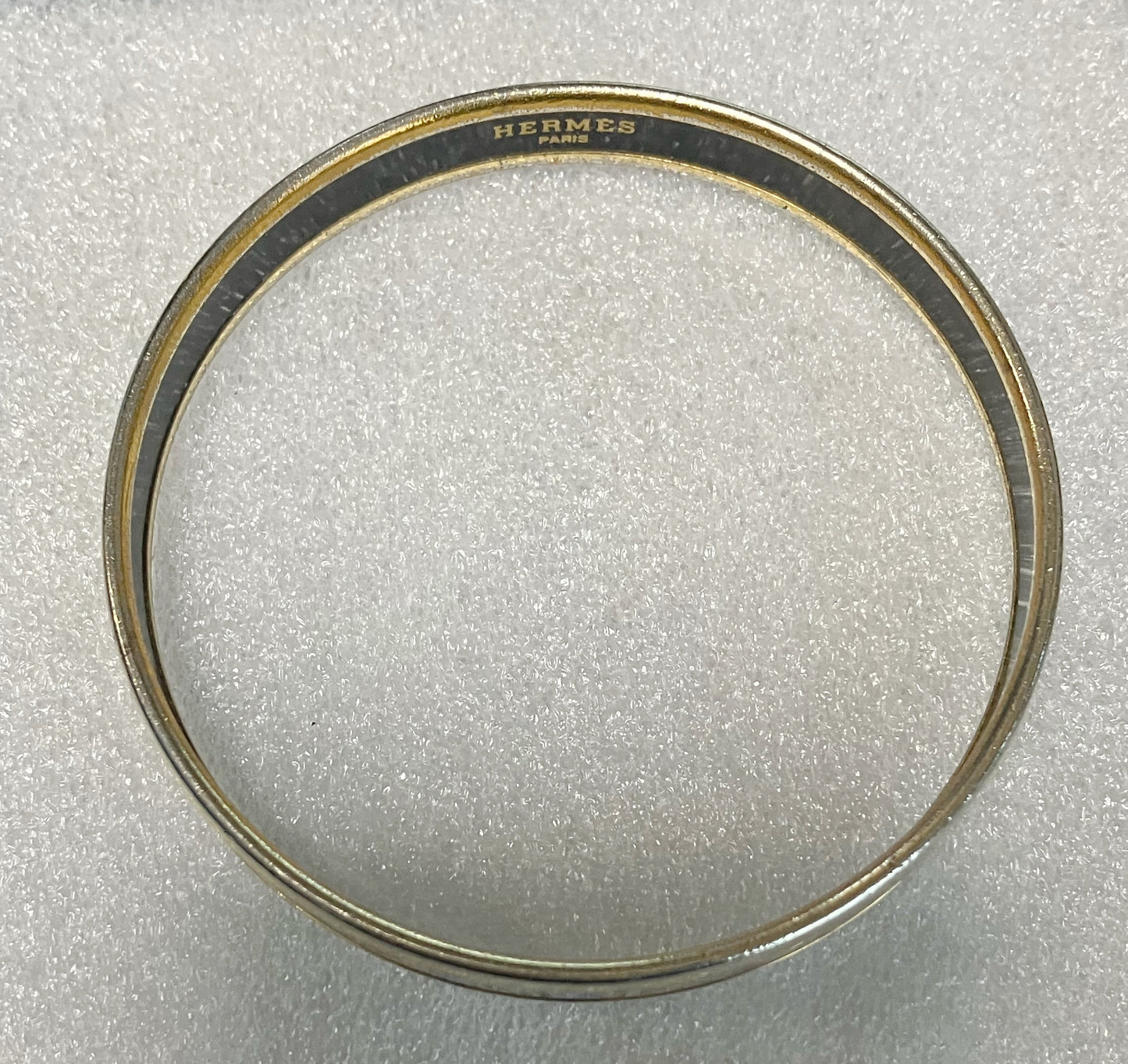 HERMES Cloisonné Enamel Bangle – Fish Motif
