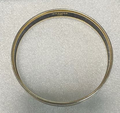 HERMES Cloisonné Enamel Bangle – Fish Motif